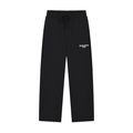 Solid Color Straight-Leg Sweatpants