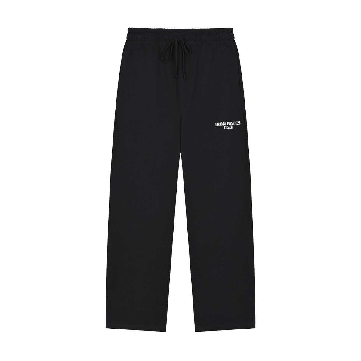Solid Color Straight-Leg Sweatpants